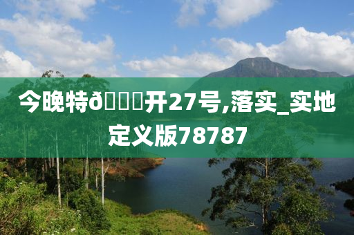 今晚特🐎开27号,落实_实地定义版78787