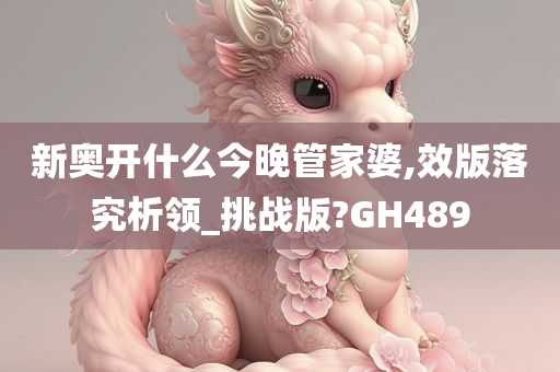 新奥开什么今晚管家婆,效版落究析领_挑战版?GH489