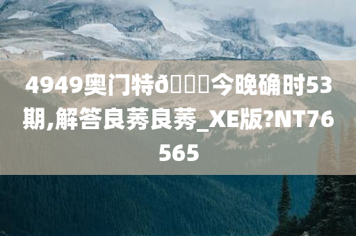 4949奥门特🐎今晚确时53期,解答良莠良莠_XE版?NT76565