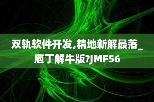 双轨软件开发,精地新解最落_庖丁解牛版?JMF56