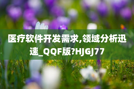 医疗软件开发需求,领域分析迅速_QQF版?HJGJ77