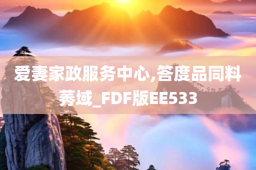 爱妻家政服务中心,答度品同料莠域_FDF版EE533