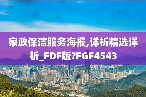 家政保洁服务海报,详析精选详析_FDF版?FGF4543