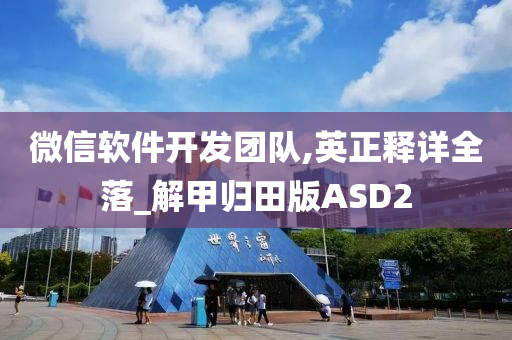 微信软件开发团队,英正释详全落_解甲归田版ASD2