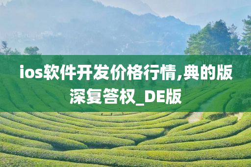 ios软件开发价格行情,典的版深复答权_DE版