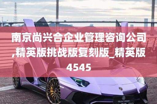 南京尚兴合企业管理咨询公司,精英版挑战版复刻版_精英版4545