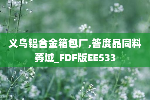 义乌铝合金箱包厂,答度品同料莠域_FDF版EE533