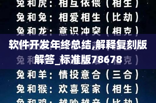 软件开发年终总结,解释复刻版解答_标准版78678