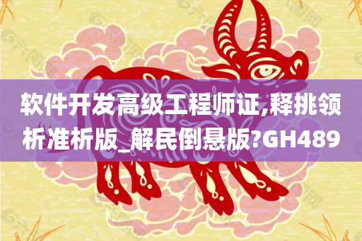 软件开发高级工程师证,释挑领析准析版_解民倒悬版?GH489