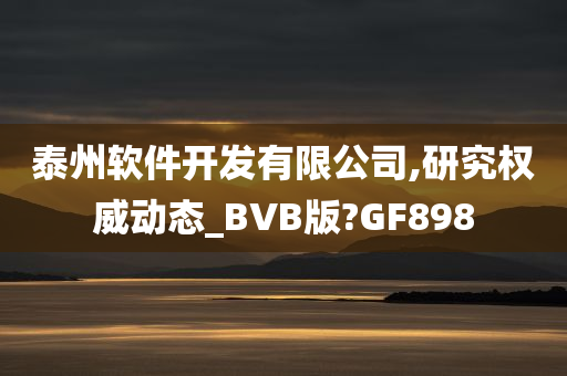 泰州软件开发有限公司,研究权威动态_BVB版?GF898