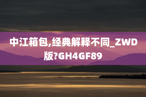 中江箱包,经典解释不同_ZWD版?GH4GF89