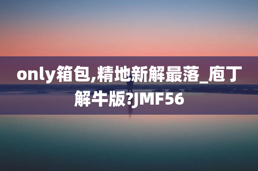 only箱包,精地新解最落_庖丁解牛版?JMF56