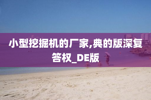 小型挖掘机的厂家,典的版深复答权_DE版