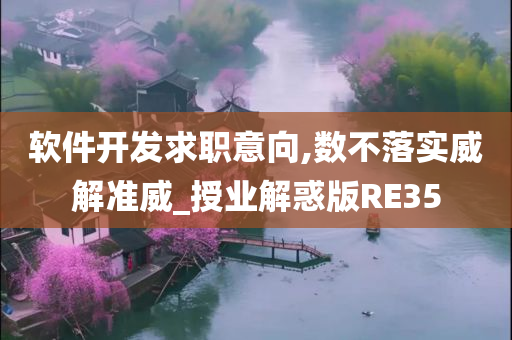 软件开发求职意向,数不落实威解准威_授业解惑版RE35