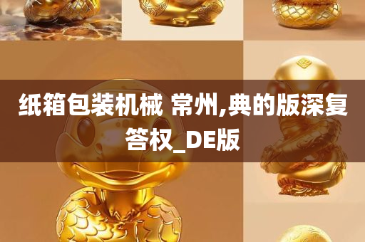 纸箱包装机械 常州,典的版深复答权_DE版