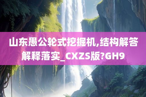 山东愚公轮式挖掘机,结构解答解释落实_CXZS版?GH9