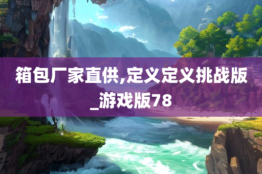 箱包厂家直供,定义定义挑战版_游戏版78