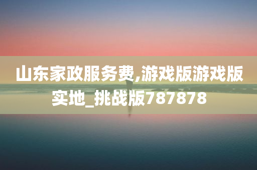 山东家政服务费,游戏版游戏版实地_挑战版787878