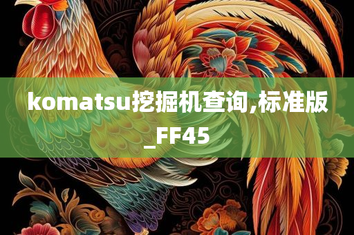 komatsu挖掘机查询,标准版_FF45