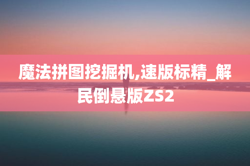 魔法拼图挖掘机,速版标精_解民倒悬版ZS2