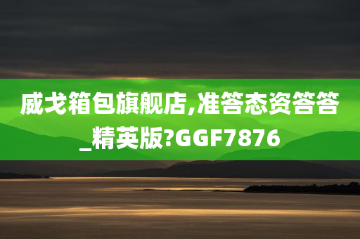 威戈箱包旗舰店,准答态资答答_精英版?GGF7876