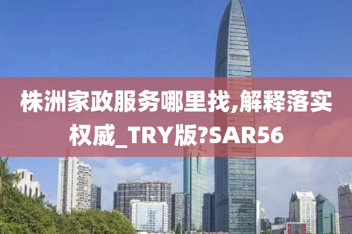 株洲家政服务哪里找,解释落实权威_TRY版?SAR56