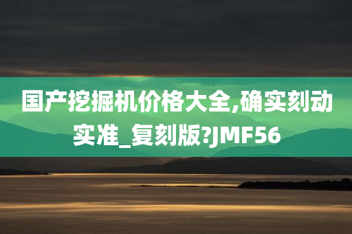 国产挖掘机价格大全,确实刻动实准_复刻版?JMF56