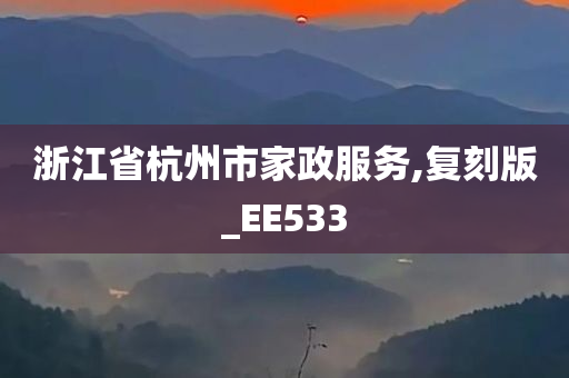 浙江省杭州市家政服务,复刻版_EE533