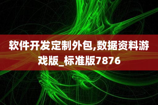 软件开发定制外包,数据资料游戏版_标准版7876