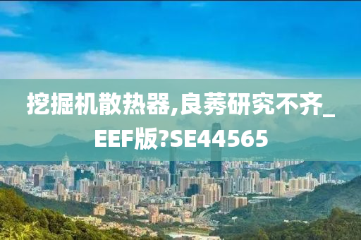 挖掘机散热器,良莠研究不齐_EEF版?SE44565