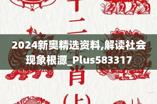 2024新奥精选资料,解读社会现象根源_Plus583317