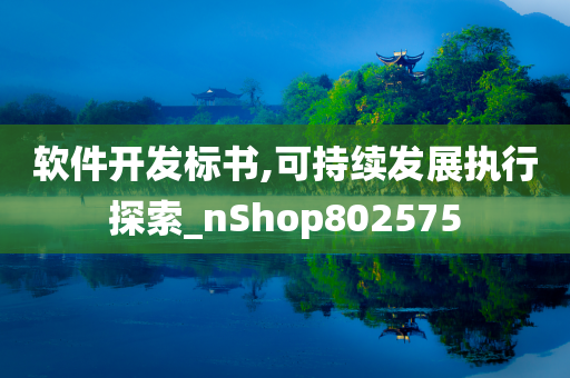 软件开发标书,可持续发展执行探索_nShop802575