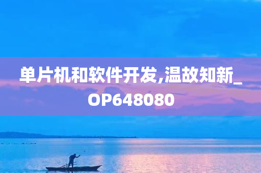 单片机和软件开发,温故知新_OP648080