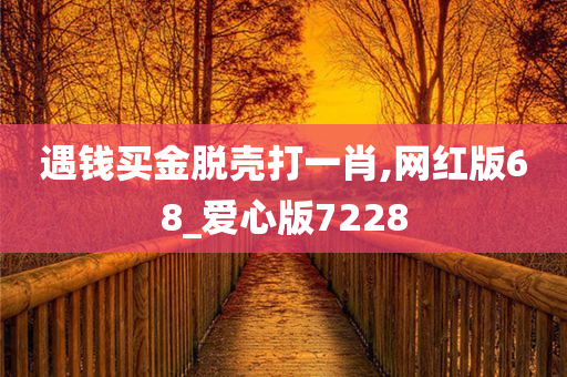 遇钱买金脱壳打一肖,网红版68_爱心版7228