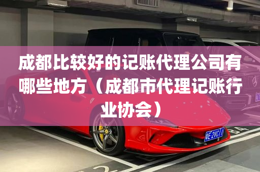 成都比较好的记账代理公司有哪些地方（成都市代理记账行业协会）