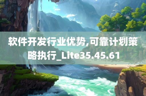 软件开发行业优势,可靠计划策略执行_Lite35.45.61