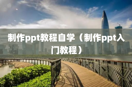 制作ppt教程自学（制作ppt入门教程）