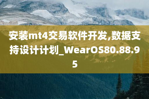 安装mt4交易软件开发,数据支持设计计划_WearOS80.88.95