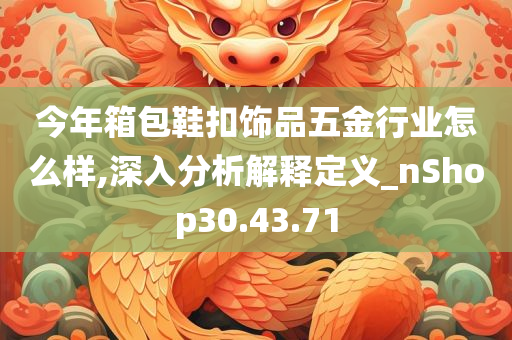 今年箱包鞋扣饰品五金行业怎么样,深入分析解释定义_nShop30.43.71