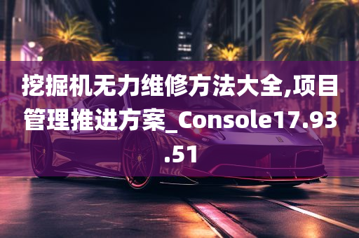 挖掘机无力维修方法大全,项目管理推进方案_Console17.93.51