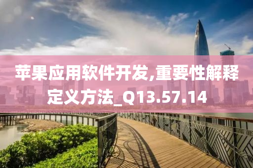 苹果应用软件开发,重要性解释定义方法_Q13.57.14