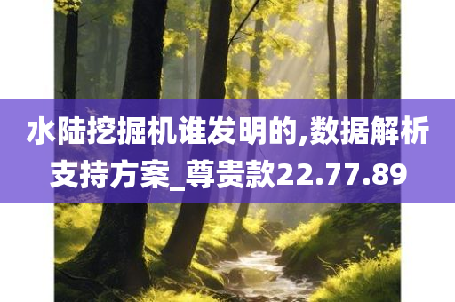 水陆挖掘机谁发明的,数据解析支持方案_尊贵款22.77.89