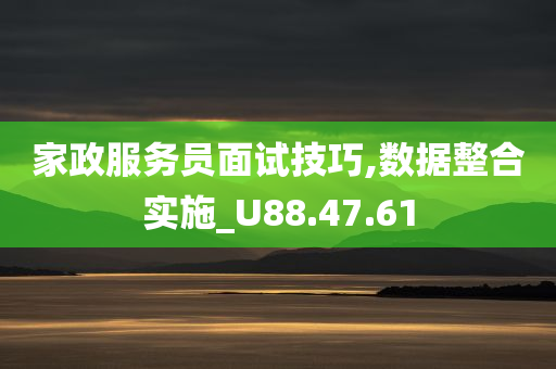 家政服务员面试技巧,数据整合实施_U88.47.61