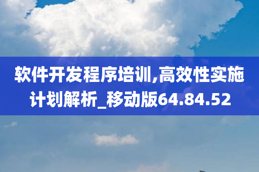 软件开发程序培训,高效性实施计划解析_移动版64.84.52