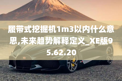 履带式挖掘机1m3以内什么意思,未来趋势解释定义_XE版95.62.20