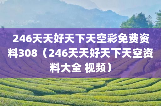 246天天好天下天空彩免费资料308（246天天好天下天空资料大全 视频）