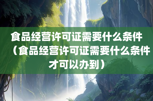 食品经营许可证需要什么条件（食品经营许可证需要什么条件才可以办到）