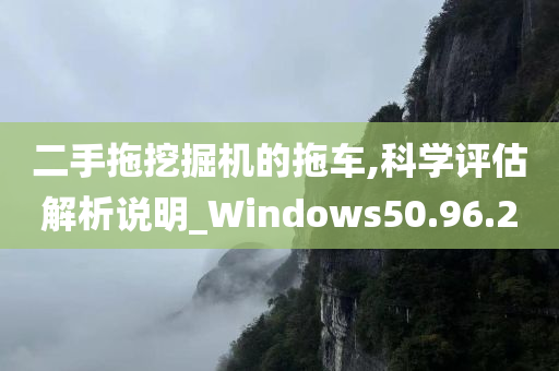 二手拖挖掘机的拖车,科学评估解析说明_Windows50.96.20